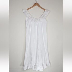 Mi Golondrina Suena White Ruffle Dress Size M Womens